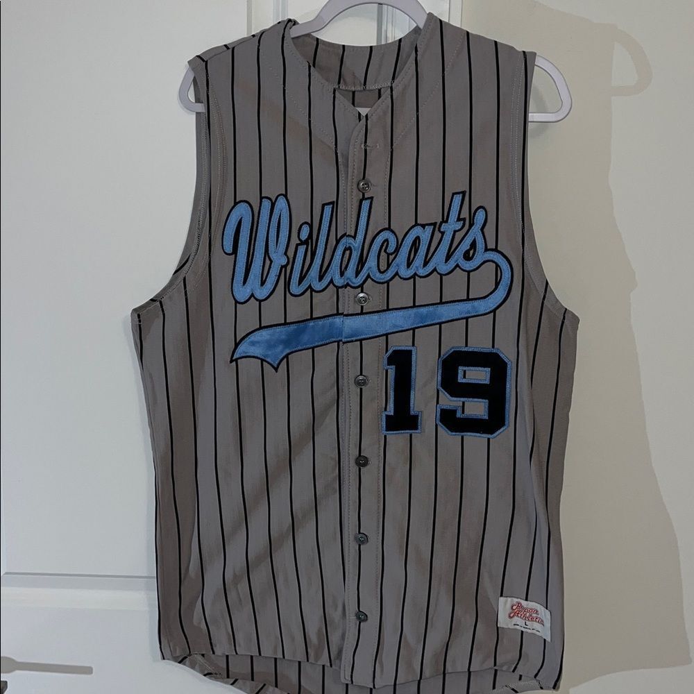 Old Kentucky Wildcats Uk Made In Usa Sewn 19 Pinstripe Baseball Vest Jersey L
